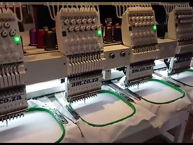 Heads running with green LEDs + am.co.za (SKU ask)