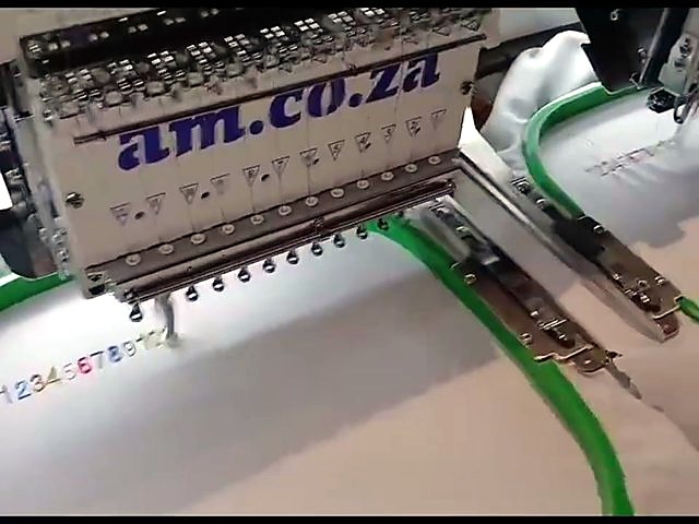 Side am.co.za branding on embroidery head (SKU ask)