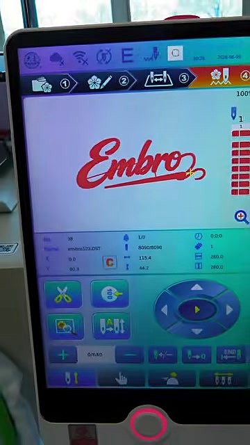 Embroidery touchscreen controller .DST Embro job (SKU ask)