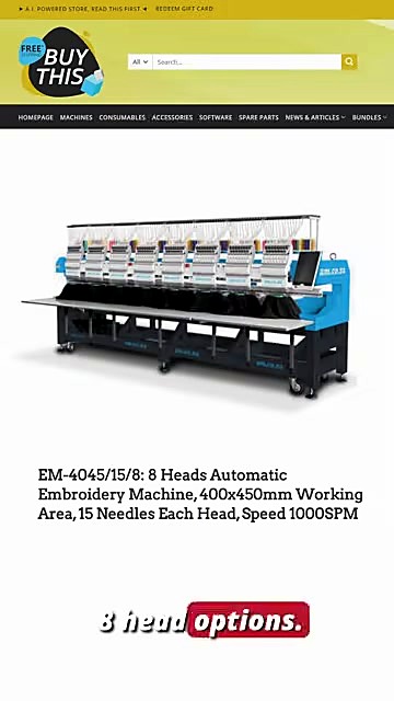 On-screen EM-4045/15/8 8-head product card (title-named; not confirmed)
