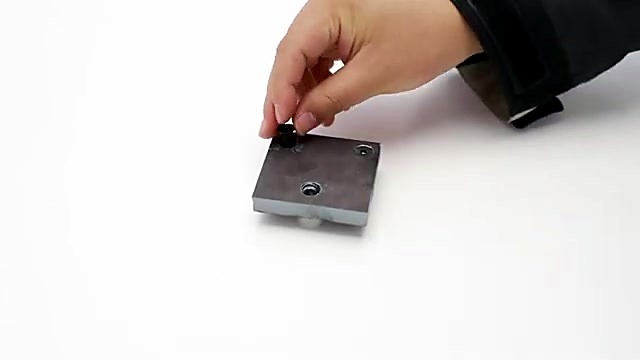 Hands placing finished flange (SKU ask)