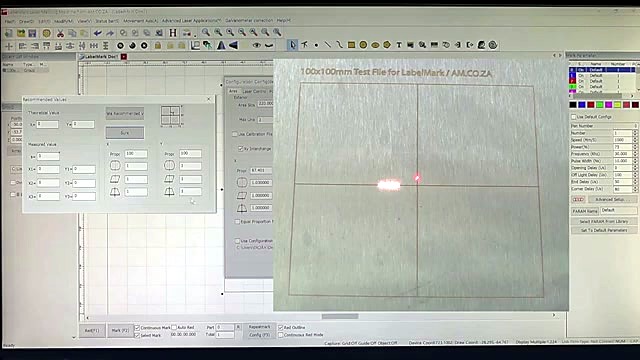EZCad params + live mark overlay (SKU ask)