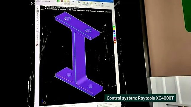 Raytools XC4000T CAM screen with H-steel part (SKU ask)