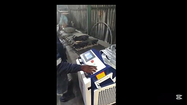 White/blue RustOFF cabinet + operator at panel (SKU ask)