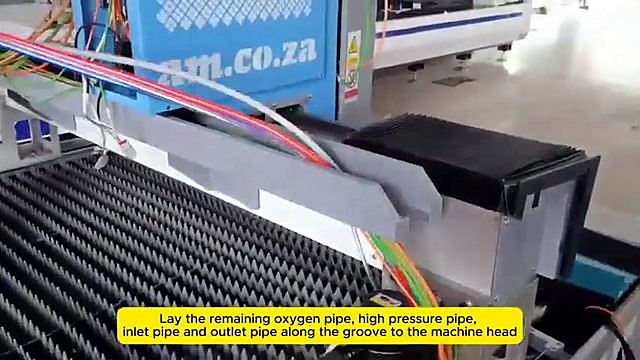 Oxygen/high-pressure/inlet/outlet pipes along gantry groove (SKU ask)