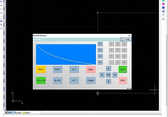 BCS100 height/capacitance curve screen (SKU ask)