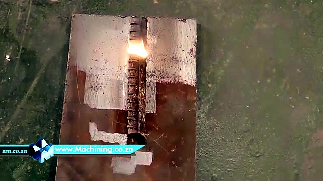 Cleaned shiny stripe on rusted plate (SKU ask)