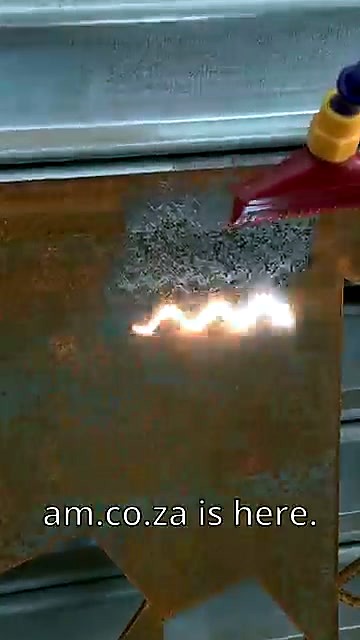 Blue nozzle pulse-cleaning rusted plate (SKU ask)