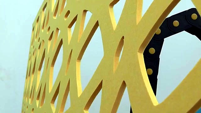 Finished yellow PU foam lattice panel (SKU ask)