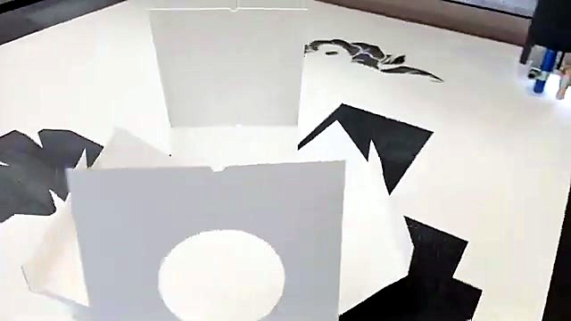 Folded 3D box assembled from FlatCUT blank (SKU ask)