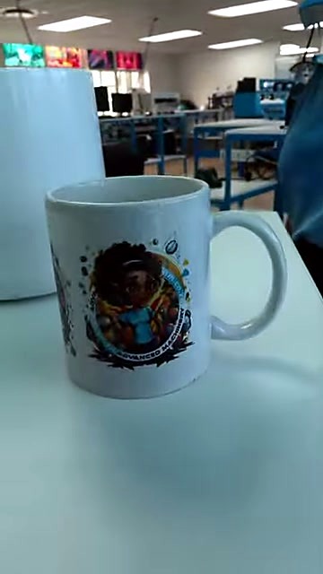 Finished sublimated ceramic mug result (SKU ask)