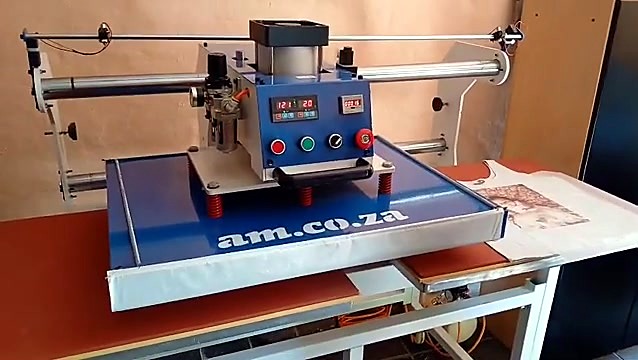 am.co.za on blue sliding pneumatic platen (SKU ask)