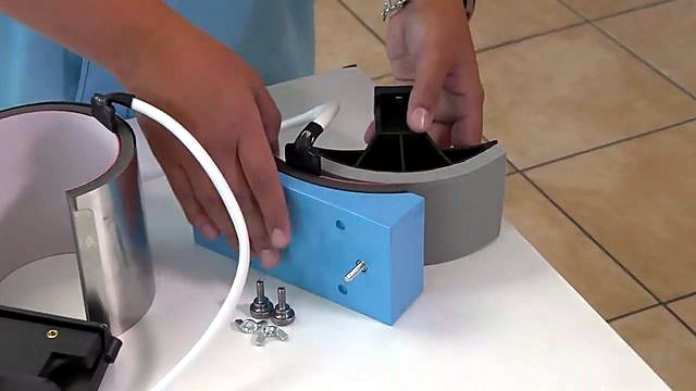 Mug wrap on blue mount block + wing nuts (SKU ask)
