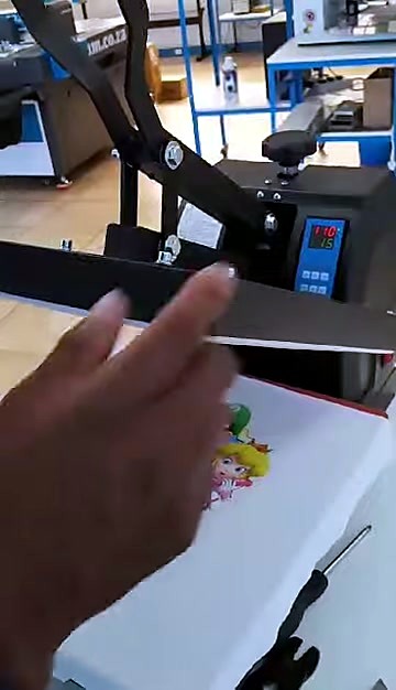 Garment + transfer on red lower pad (SKU ask)