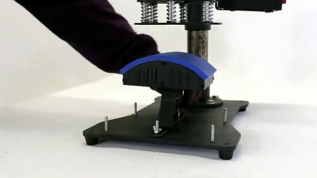 Cap press curved blue attachment on base (SKU ask)