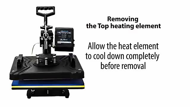 Removing top heating element with cool-down note (SKU ask)