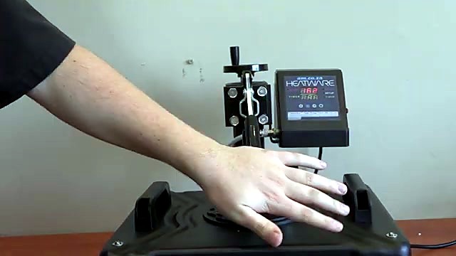 Heatware press setup over mousepad blank (SKU ask)