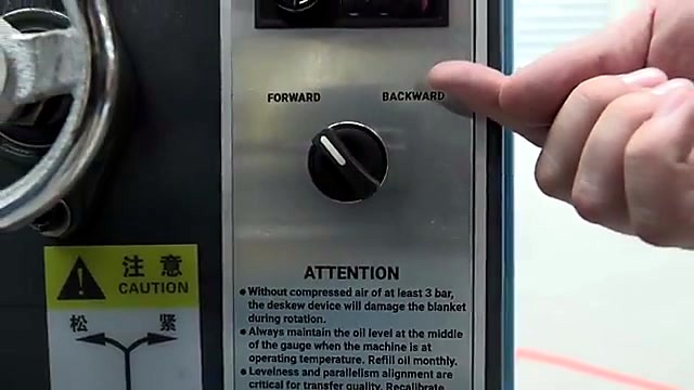 FORWARD/BACKWARD selector + air caution label (SKU ask)