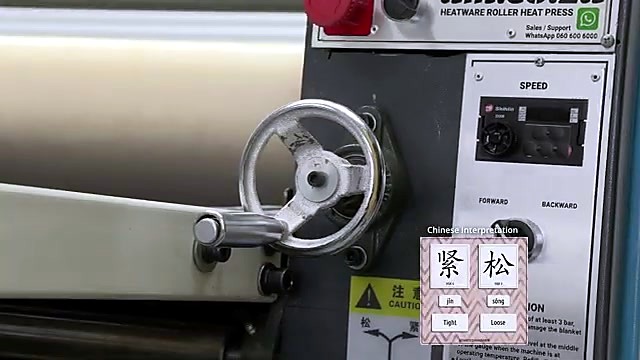 CLEAR HEATWARE ROLLER panel + Tight/Loose handwheel (SKU ask)