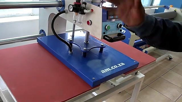 Pneumatic C-frame press am.co.za platen + red pad (SKU ask)