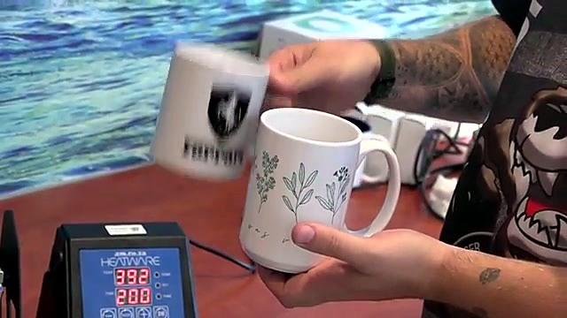 Finished Ferrari-logo sublimated mug (SKU ask)