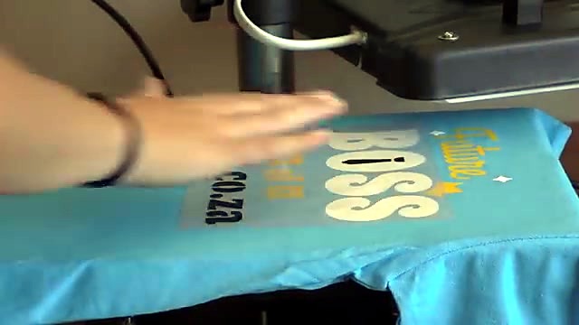 Peel carrier revealing BOSS tee transfer (SKU ask)