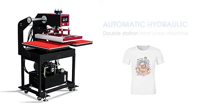 Hydraulic dual-station heat press promo overview (SKU ask)