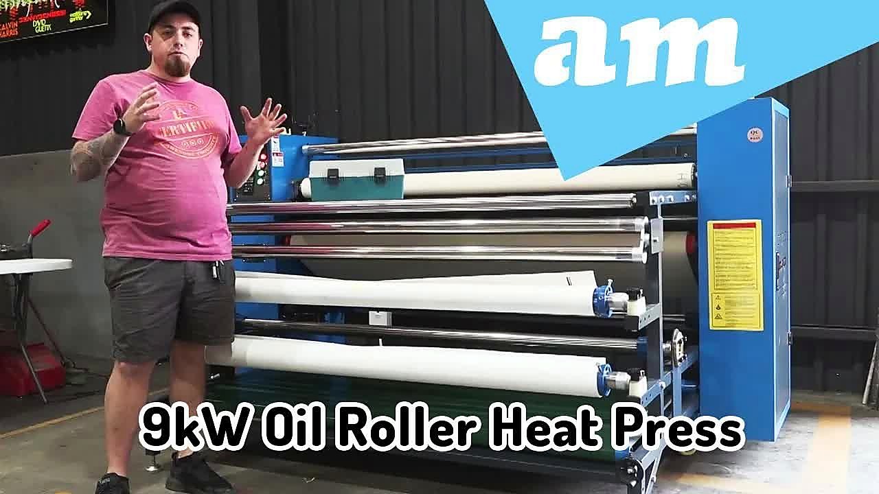 YouTube thumb — 9kW oil roller heat press (SKU ask)