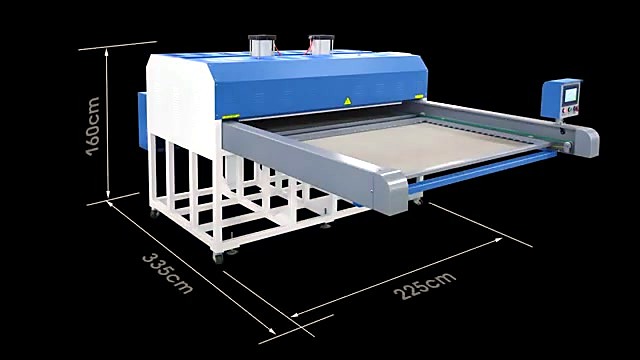 CLEAR 3D dims ~160×335×225 cm schematic (SKU ask)