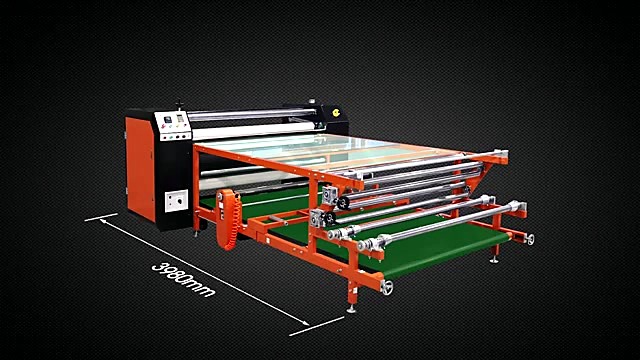CLEAR 3980mm overall roller press product render (SKU ask)