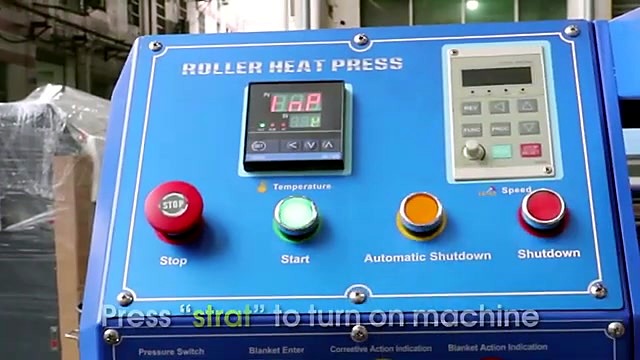ROLLER HEAT PRESS blue panel temp+speed (SKU ask)