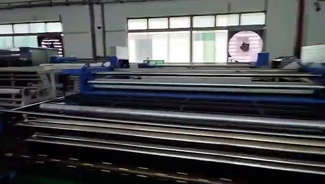 Factory line of blue roller heat presses (SKU ask)