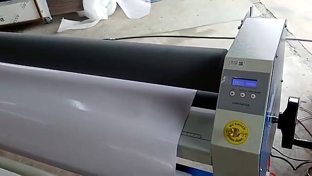 RM-1520 Rollman laminator side housing with control panel and black roller with film