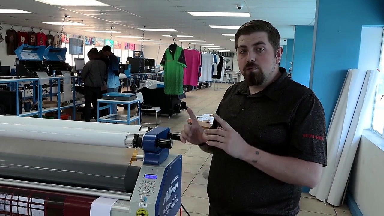 AM.CO.ZA ROLLMAN INDUSTRIAL LAMINATORS side + media through rollers (SKU ask)