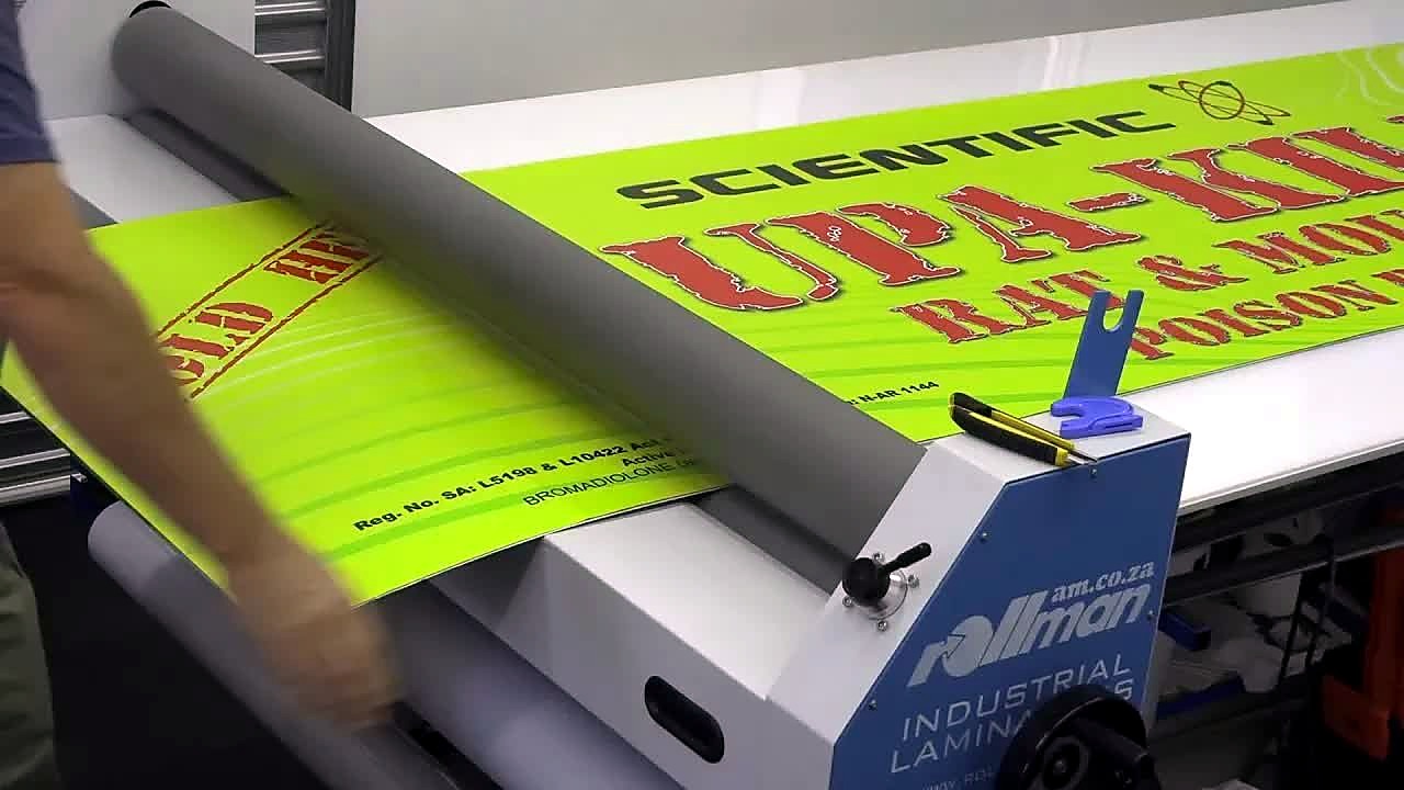 YouTube thumb — Rollman laminator vinyl finish (SKU ask)