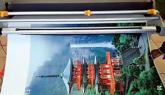 Laminated pagoda/waterfall scenic output (SKU ask)