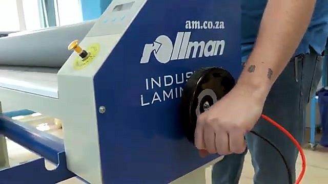 am.co.za Rollman INDUSTRIAL LAMINATOR side + handwheel (SKU ask)
