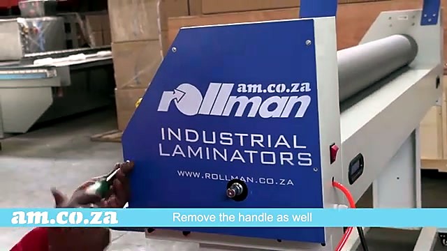 Blue Rollman INDUSTRIAL LAMINATORS side panel (SKU ask)