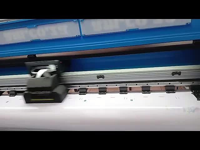 F1-1800 FastColour XP600 carriage over white vinyl on the 1800mm platen