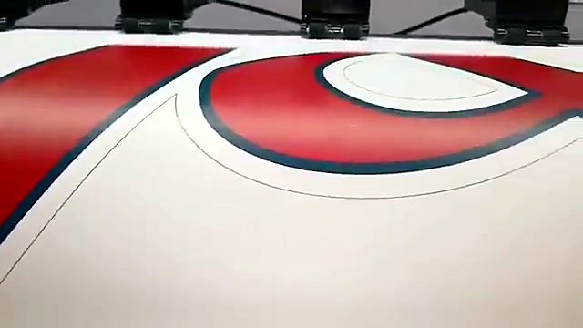 Wide red logo UV print (SKU ask)
