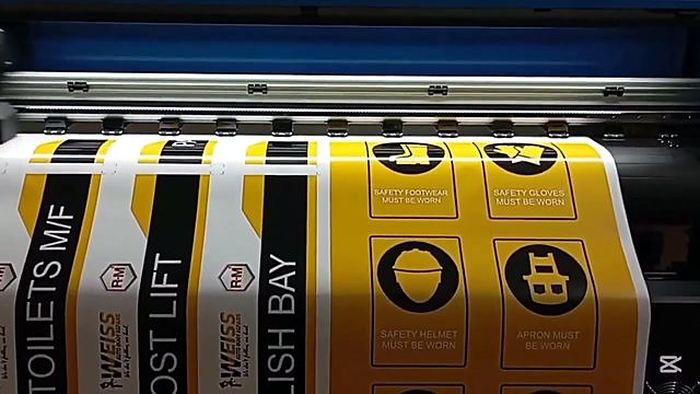 PPE safety signs yellow/black mid-print (SKU ask)