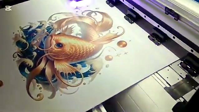 Purple UV cure over golden koi close (SKU ask)