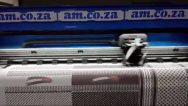 Carriage printing keffiyeh/flag pattern (SKU ask)