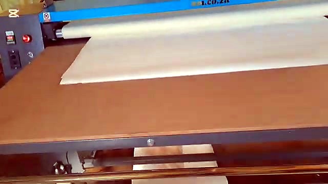Calender brown belt + grey control/E-stop (SKU ask)