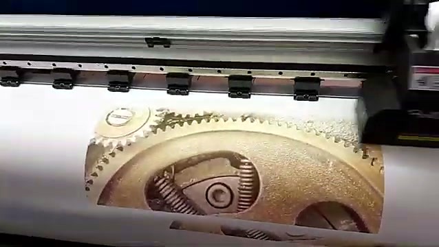 Gear artwork print on sublimation paper