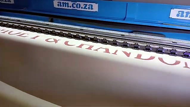 Large brand lettering printing on vinyl