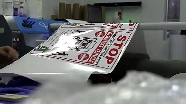 Apply vinyl sign to white substrate (SKU ask)
