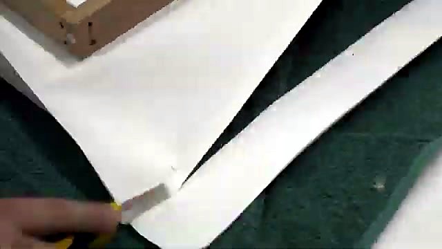 Utility knife trimming canvas border (SKU ask)