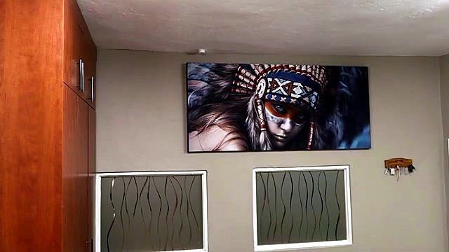 Finished framed wall art hung indoors (SKU ask)