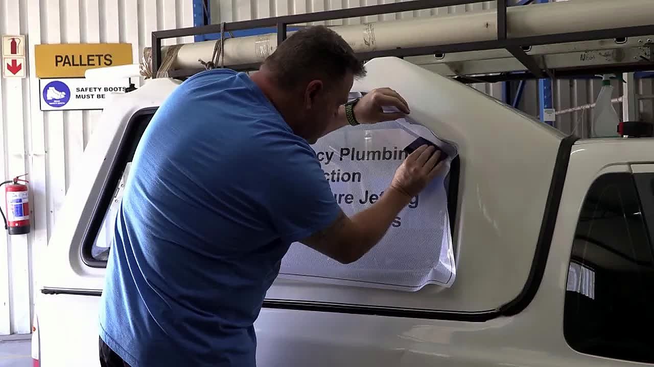 YouTube thumb — Contra-Vision FastCOLOUR car window (SKU ask)